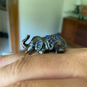 Elephant costume jewelry ring